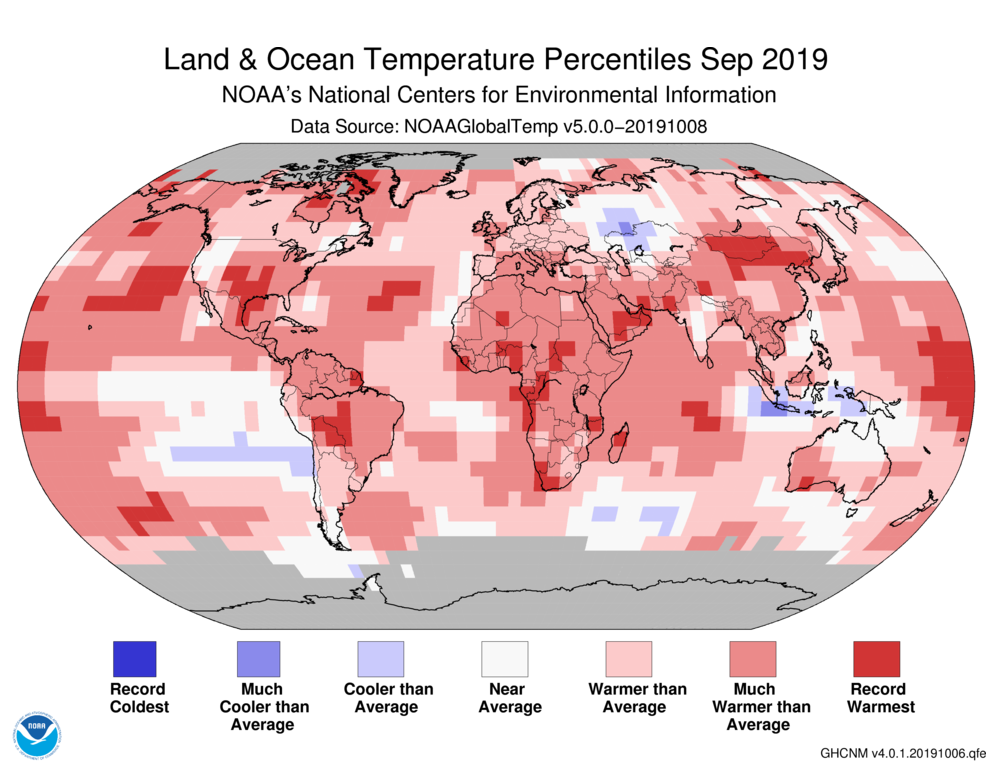 Мировые тенденции в мире. Глобальный индекс температуры суши и океана. Global climate change IAEA.