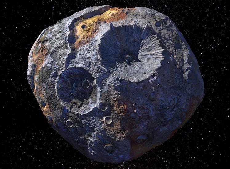 Художественная концепция астероида Психея