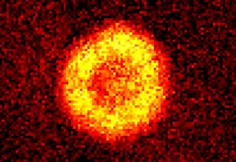 Изображение молекулярного конденсата Бозе-Эйнштейна под микроскопом.