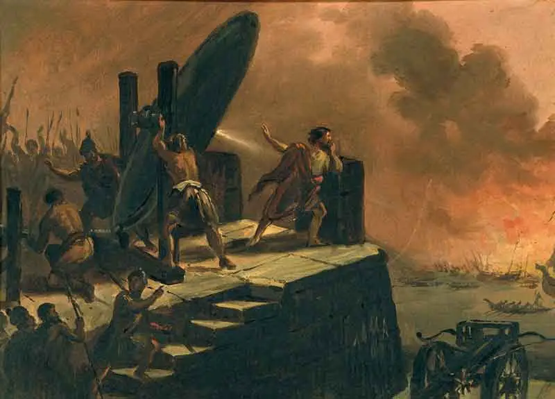 Архимед останавливает римские корабли консула Марцелла 