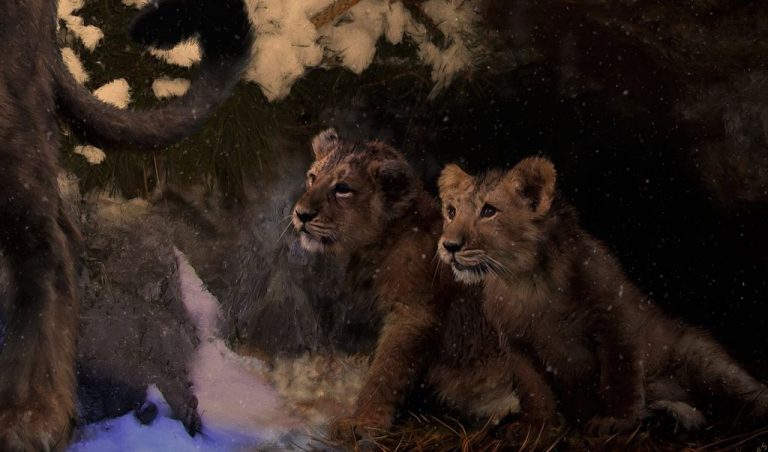 детеныши пещерного льва