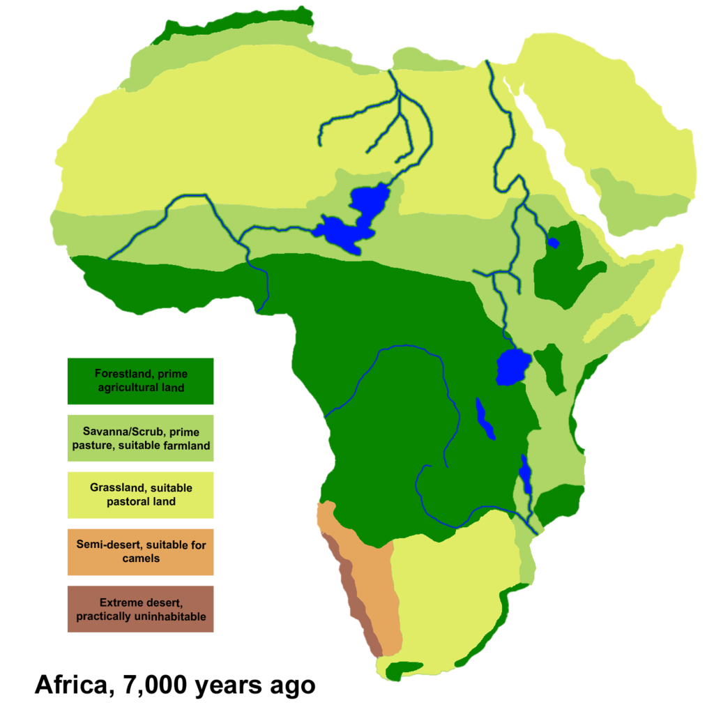 Африка 7000 лет назад.