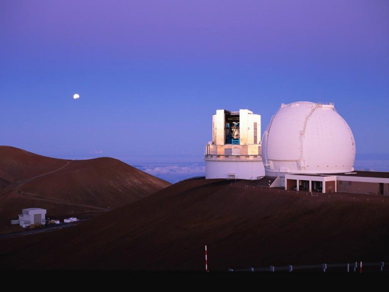 Телескоп Субару и обсерватория Кека на Мауна-Кеа.