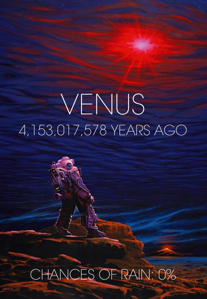 Взгляд художника на поверхность и атмосферу ранней Венеры
