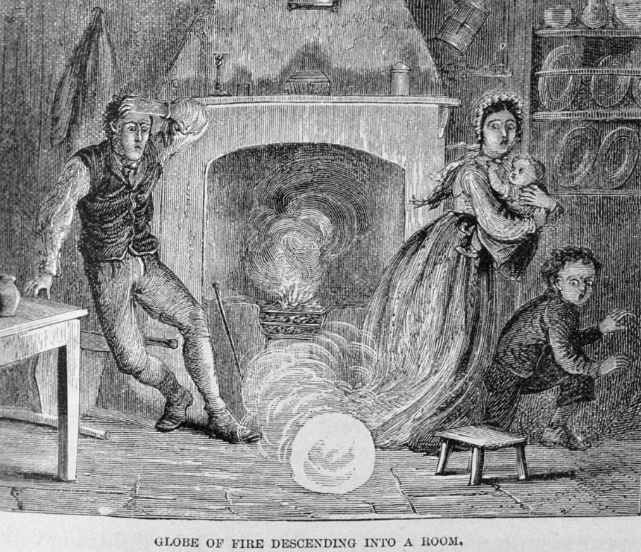 Шаровая молния - «Огненный шар, спускающийся в комнату», Лондон, 1886 г.