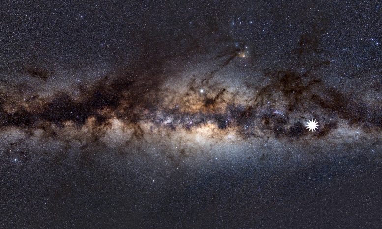 На этом изображении показан Млечный Путь, если смотреть с Земли