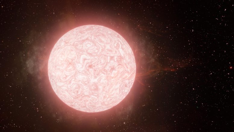 Астрономы впервые запечатлели предсмертную агонию красного сверхгиганта