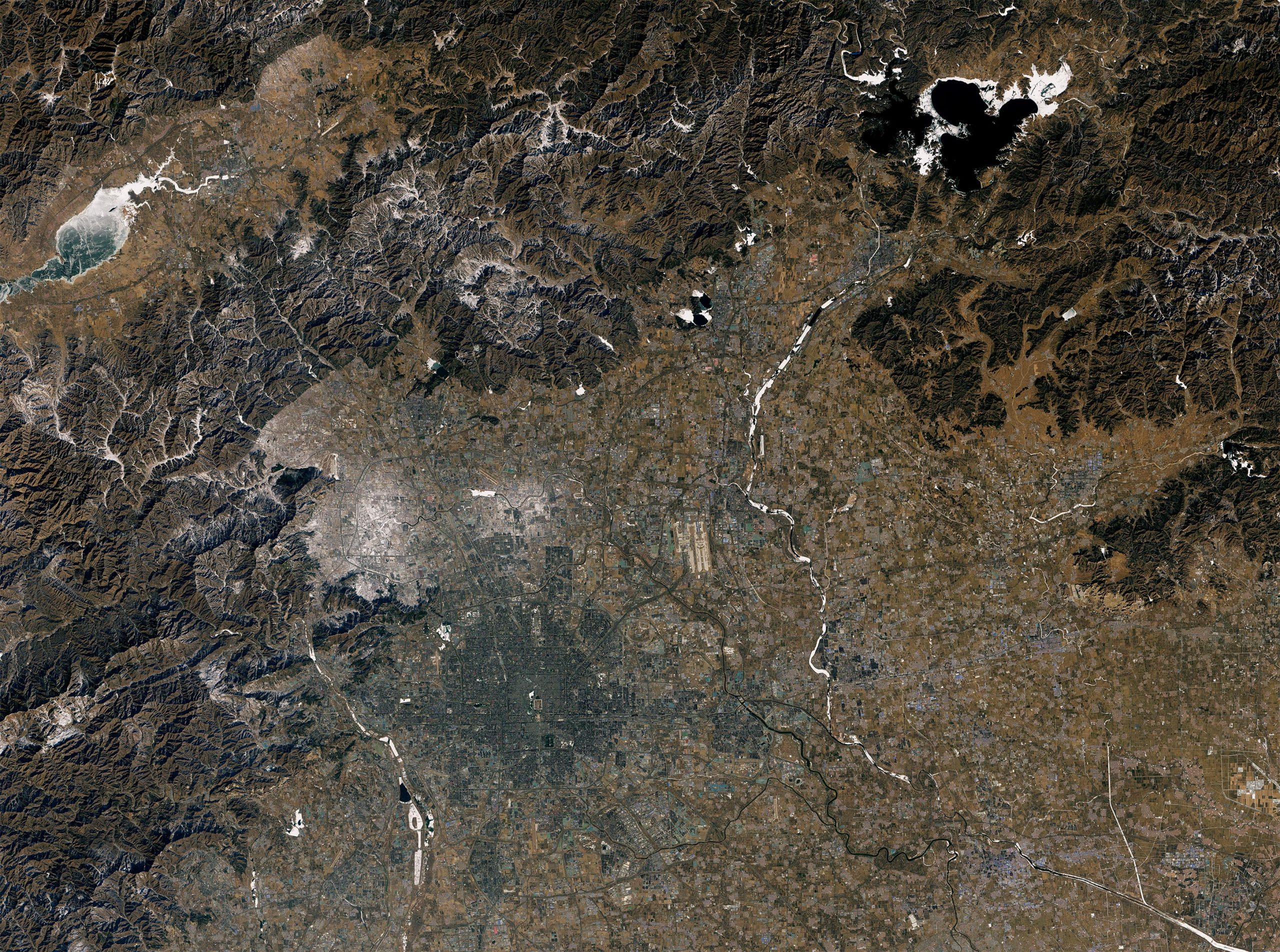 Вид со спутника на местность, где проходит Олимпиада-2022 
