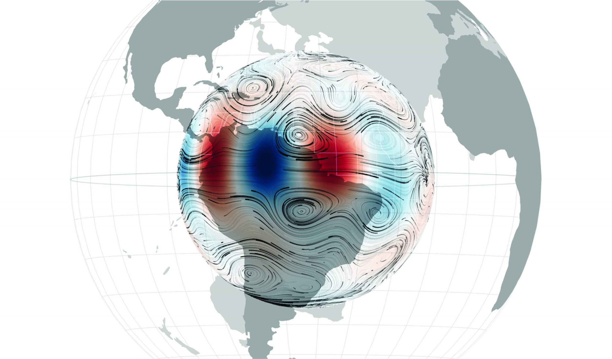 Волнообразные течения на поверхности внешнего ядра Земли и связанные с ними возмущения магнитного поля