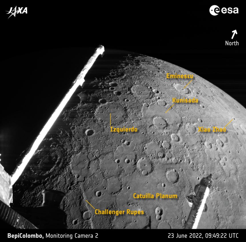Аннотированная версия изображения Меркурия