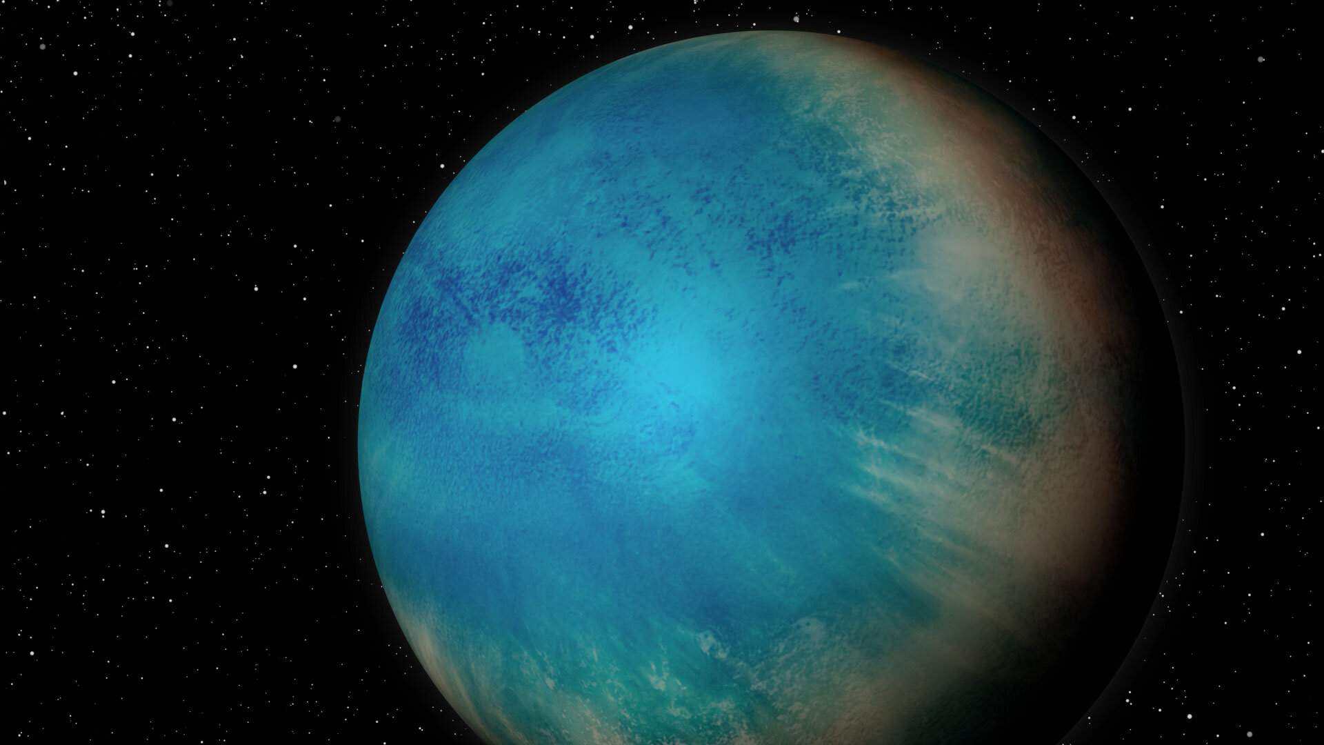 Художественное изображение экзопланеты TOI-1452 b