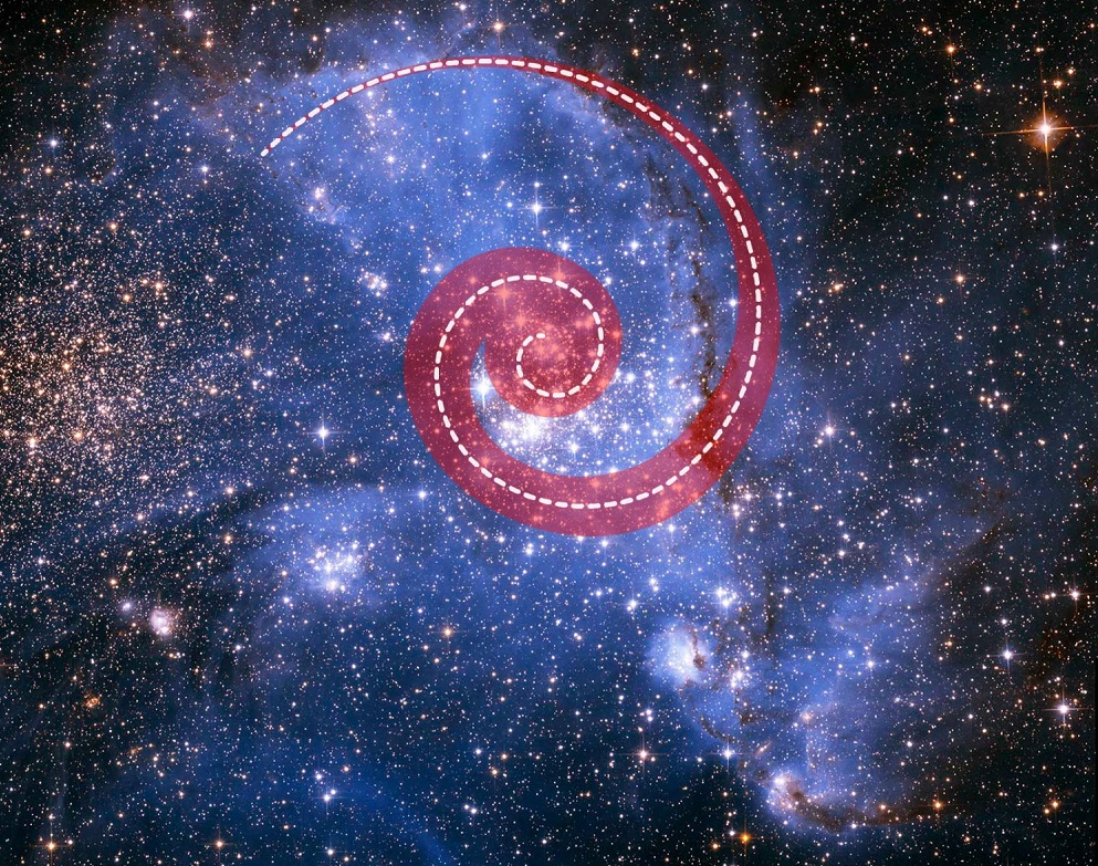 Астрономы нашли звезды в NGC 346, который движутся по спирали