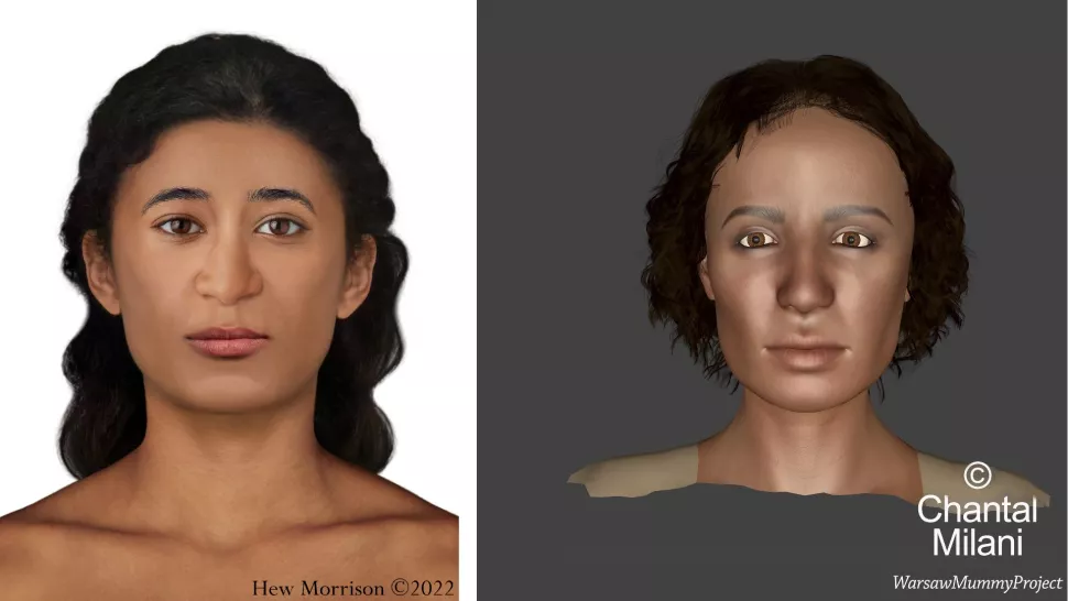 Реконструкции лица египетской женской мумии