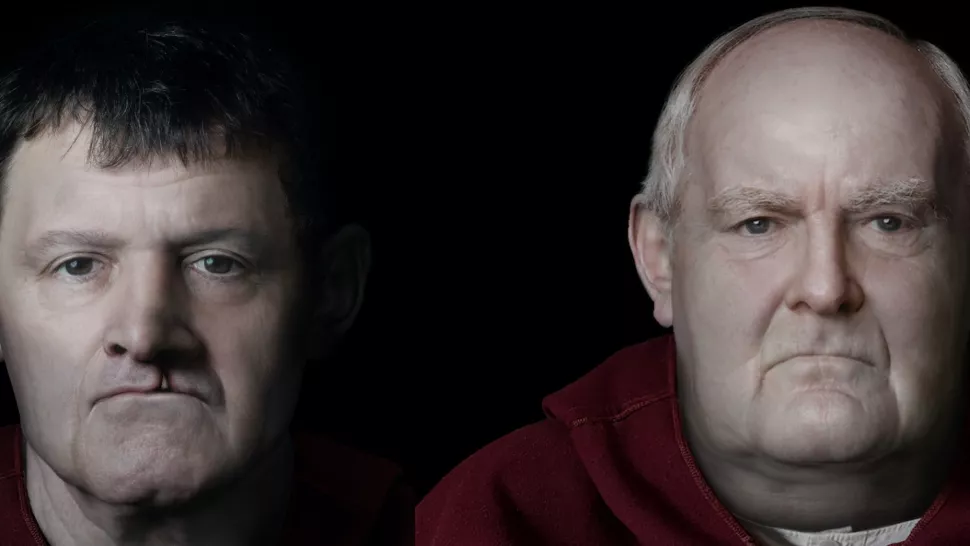 С помощью 3D-технологии были созданы реконструкции лица священника (слева) и епископа (справа)
