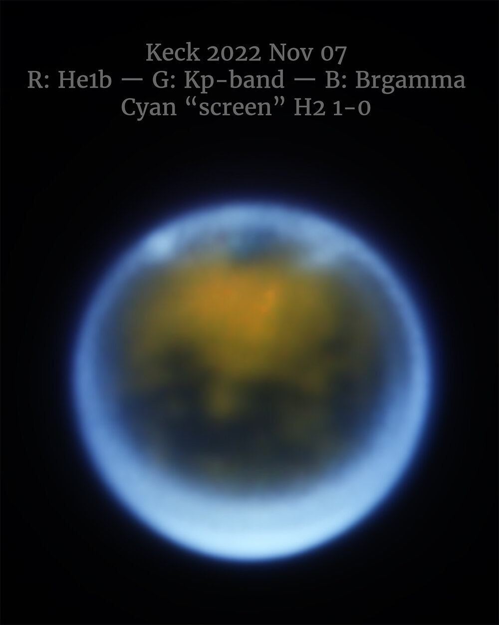 Снимок Титана, сделанный телескопом Кека