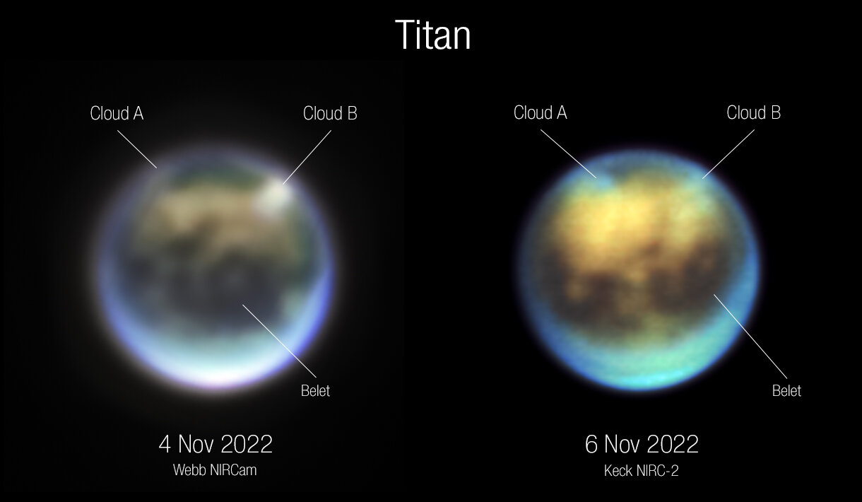 Эволюция облаков на Титане