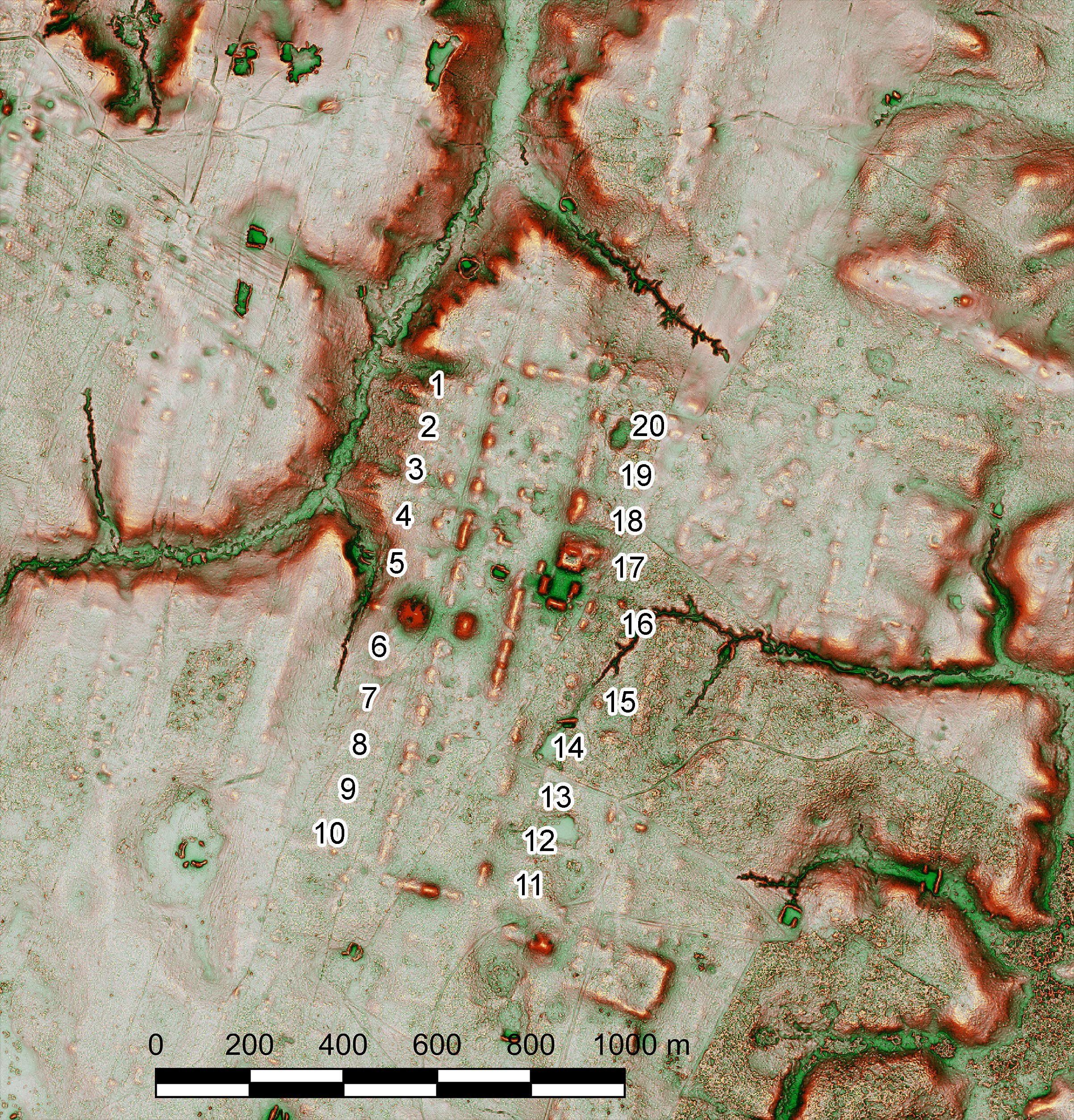 Изображения местности Эль-Макабиль на основе лидара