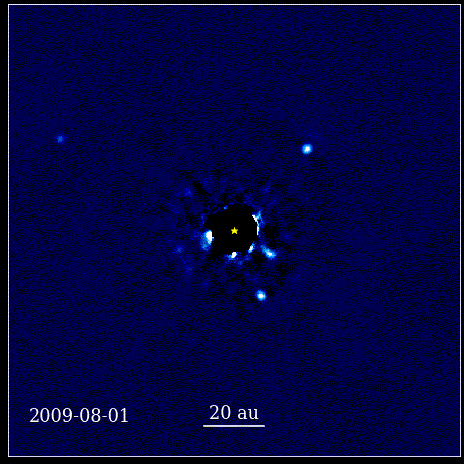 Четыре экзопланеты вращаются вокруг звезды HR8799