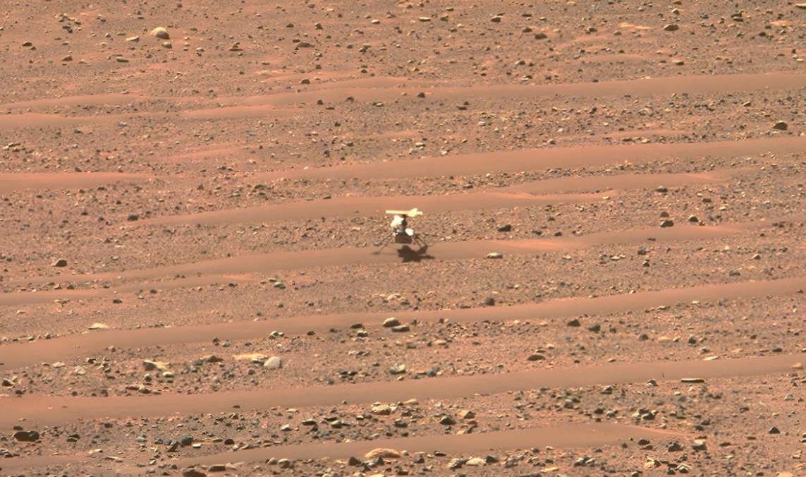 Perseverance наблюдает за взлетом Ingenuity в его 47-м полете на Марсе