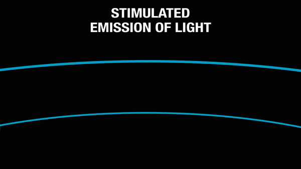Анимация стимулированного излучения света