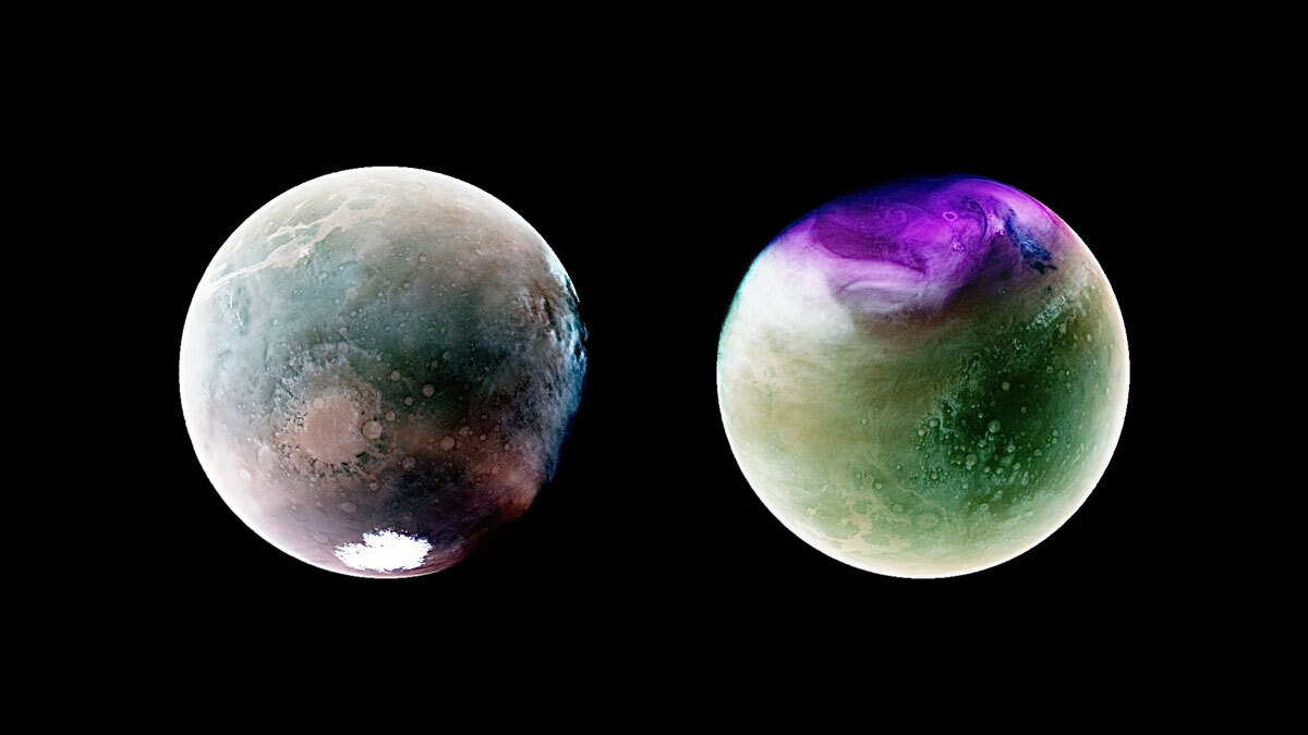 Марс в ультрафиолетовом свете