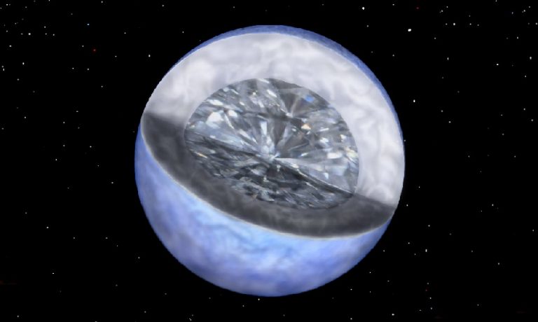 белый карлик, который превращается в космический алмаз