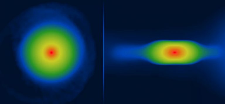 Смоделированные изображения «плоской» протопланеты