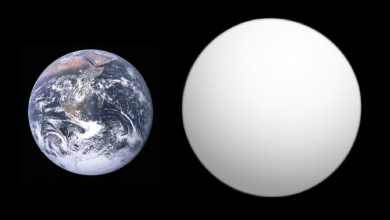 Сравнение размеров Земли и K2-3d.