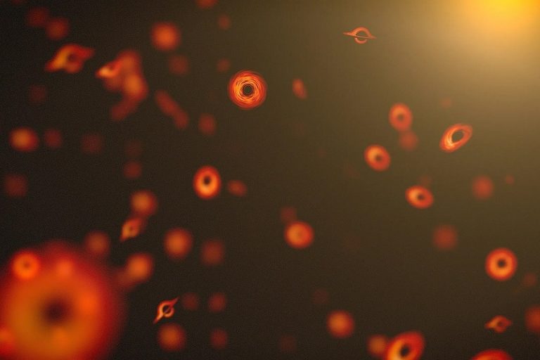 Иллюстрация маленьких первичных черных дыр