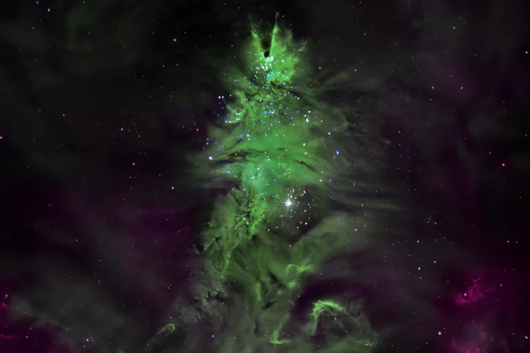 НАСА представляет космическую елку и небесный венок, освещающий рождение звезды