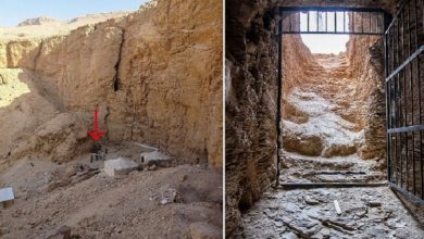 Вход в гробницу царя Тутмоса II в Луксоре на юге Египта.