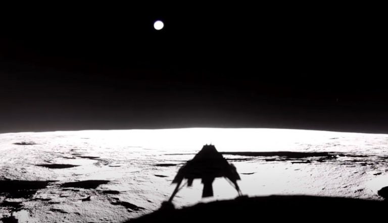 кадры посадки модуля Blue Ghost на Луну