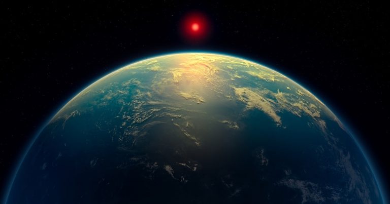 Экзопланета K2-18b в представлении художника