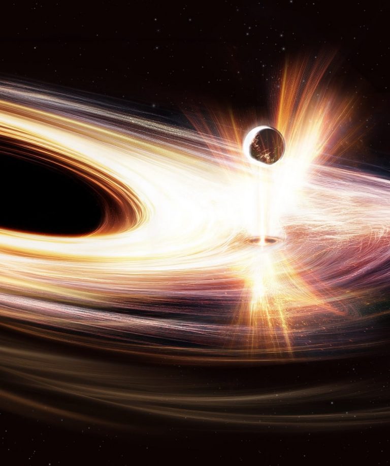 Это художественное представление иллюстрирует механизм, который может лежать в основе мощных вспышек рентгеновского света, наблюдаемых в недавно пробудившейся черной дыре под названием Ански.