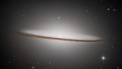 Изображение галактики Сомбреро, также называемой Мессье 104, полученное космическим телескопом «Хаббл» NASA/ESA.