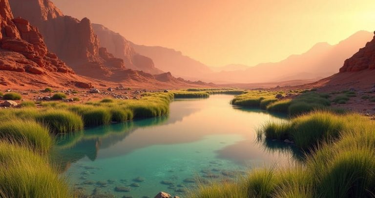 вода и трава на Марсе