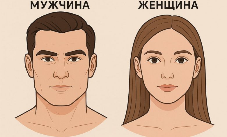 Чем отличается мужское лицо от женского?