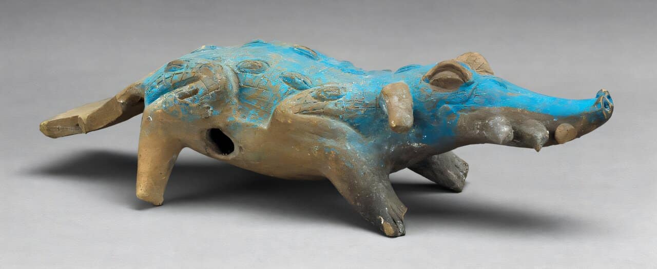Игрушка-свисток, расписанная майя синей краской, ок. 700–800 гг. н. э.