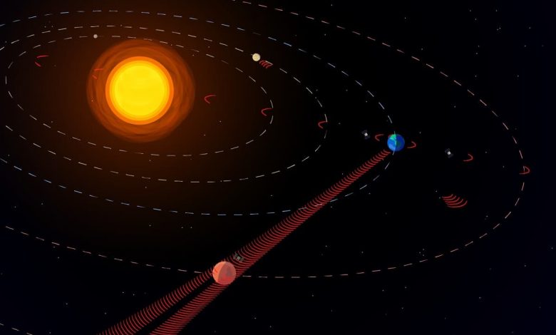 стратегия поиска внеземного разума на основе утечки земных сигналов к Марсу