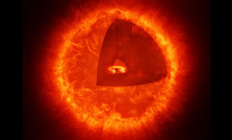 Представление художника о звезде – черной дыре