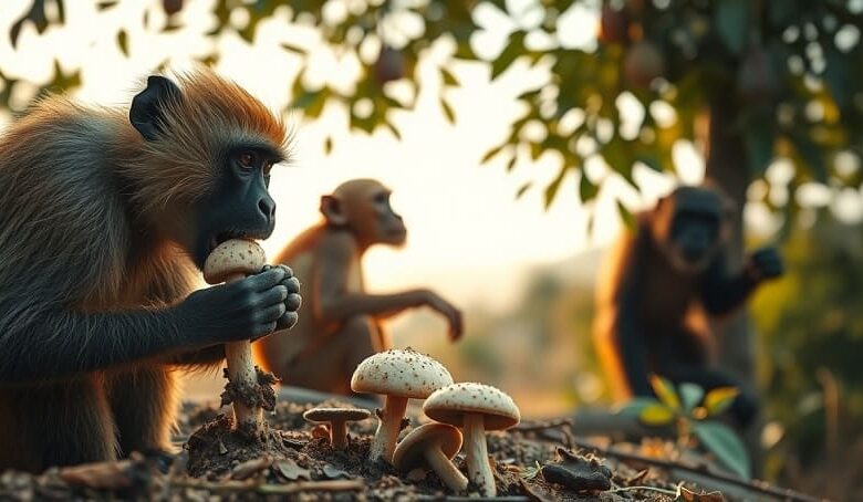 Грибная диета предков: стратегия приматов меняет взгляд на эволюцию человека