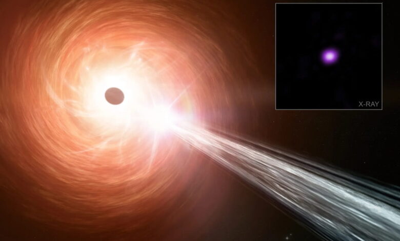 Представление художника о сверхмассивной черной дыре