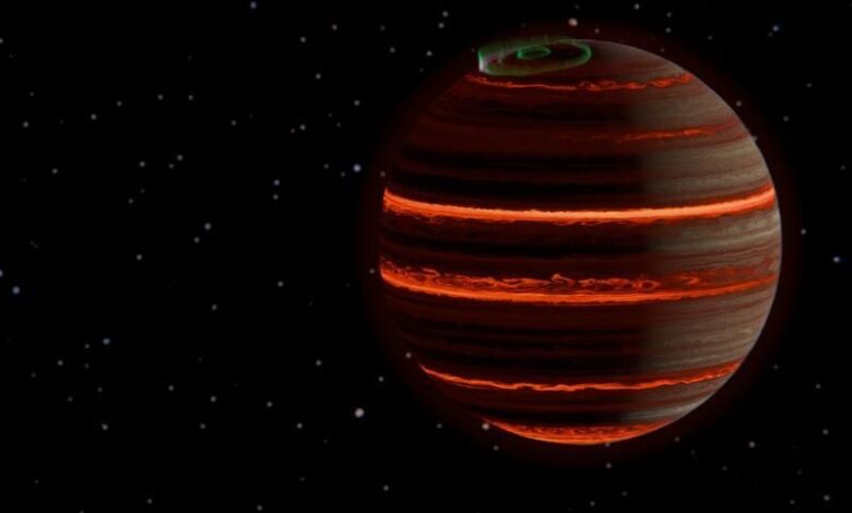 Внесолнечная планета SIMP-0136 в представлении художника