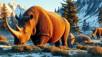 шерстистый носорог времен плейстоцена