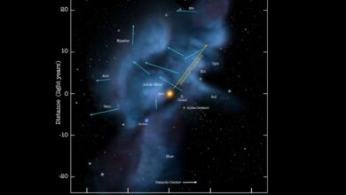 Карта межзвёздных облаков за пределами Солнечной системы
