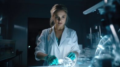 женщина-учёный