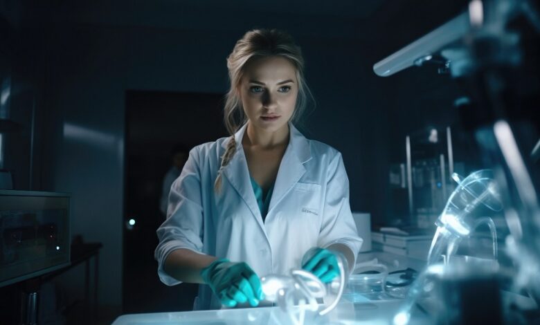 женщина-учёный