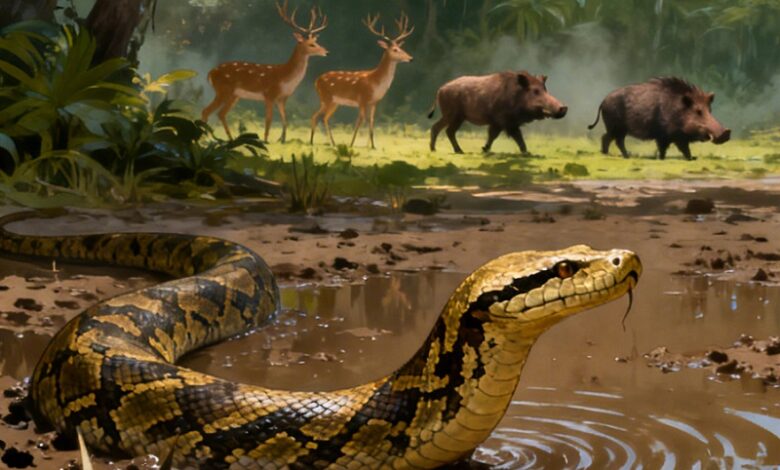 Художественная реконструкция питона