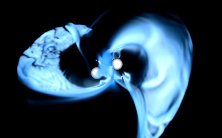 моделирование слияния нейтронных звезд