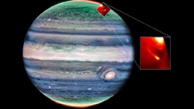 полярное сияние Юпитер